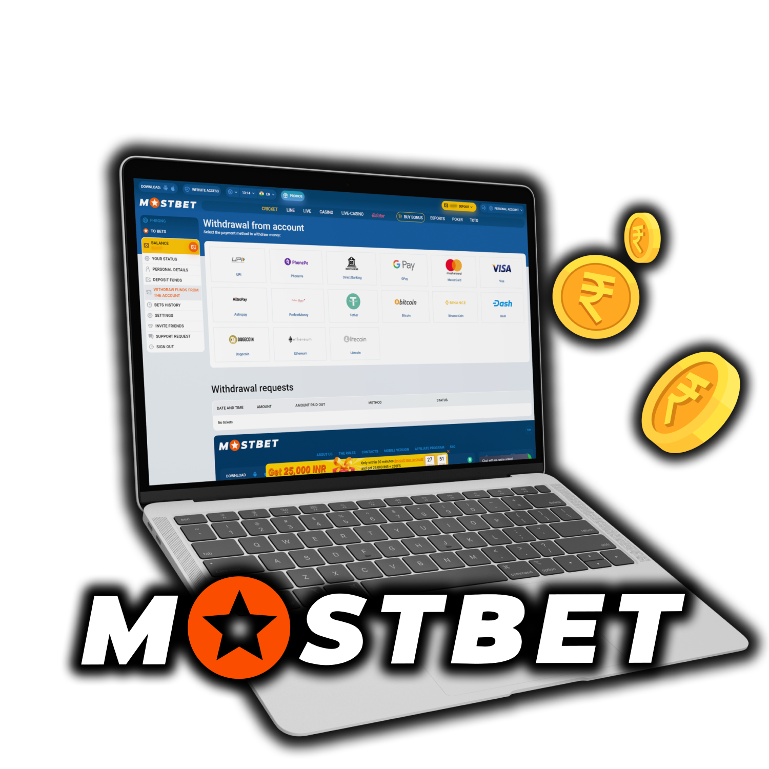 Télécharger et installer l'application Mostbet